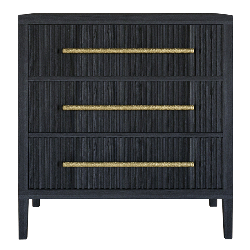 Комод Primo с 3 выдвижными ящиками Черный дуб Черный в Волгограде | Loft Concept 