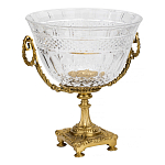 Чаша из рельефного стекла прозрачного цвета на бронзовой подставке Eden Garden варинант исполнения - 1 | Loft Concept в Волгограде