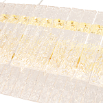 Люстра подвесная овальная с рельефными стеклянными панелями и золотым металлическим каркасом Textured Glass Chandelier варинант исполнения - 4 | Loft Concept в Волгограде