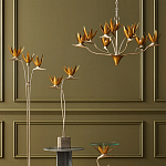 Люстра с плафонами в виде цветов Golden Bird of Paradise варинант исполнения - 5 | Loft Concept в Волгограде