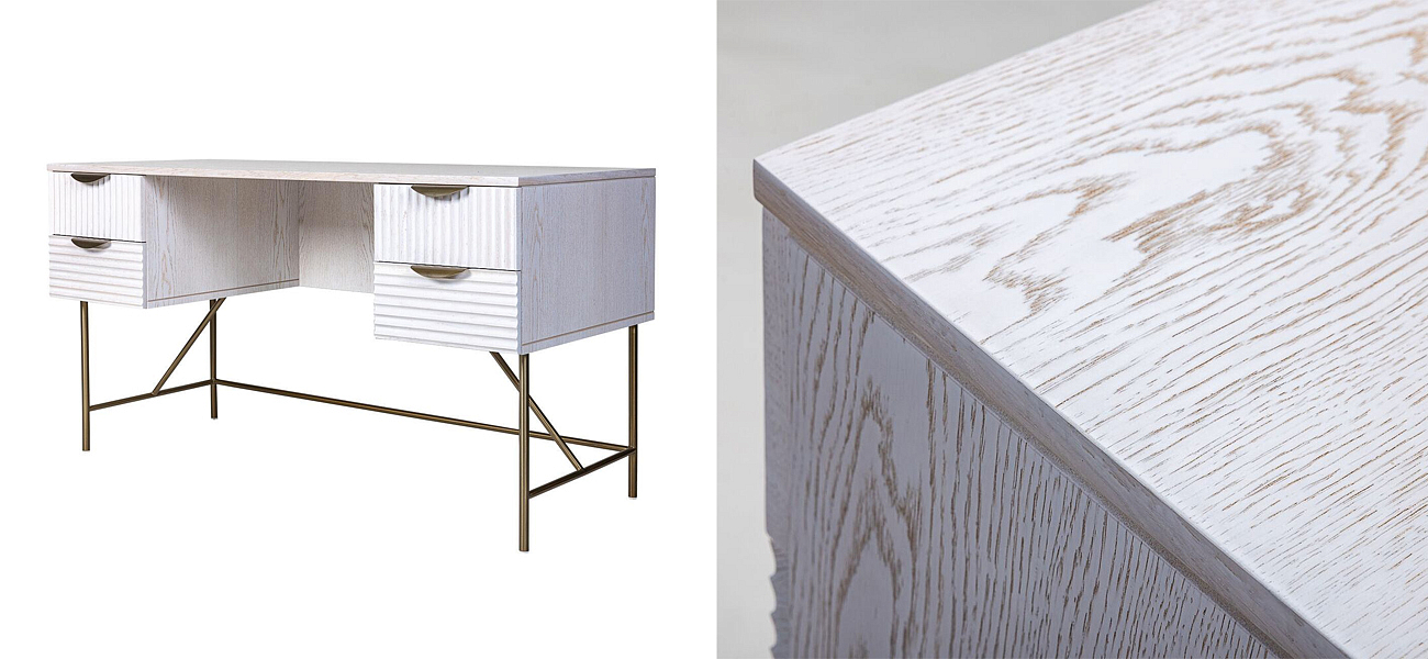Рабочий стол Antique Order Шпон Беленого дуба Рабочий стол Antique Order Шпон Беленого дуба - Loft-Concept в Волгограде