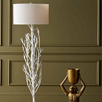 Торшер белый с цилиндрическим абажуром и каркасом в виде дерева Branched Tree варинант исполнения - 4 | Loft Concept в Волгограде