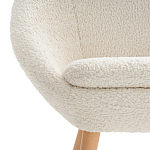 Кресло на деревянных ножках с обивкой из ткани букле Aldo Boucle Armchair варинант исполнения - 5 | Loft Concept в Волгограде