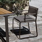 Дизайнерский стул с каркасом из металла с плетеными сиденьем и спинкой GREEN POINT Chair варинант исполнения - 6 | Loft Concept в Волгограде