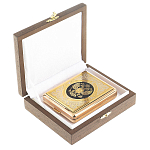 Портсигар на 20 сигарет с гравировкой Герба России в подарочной коробке Metal Cigarettes Cases варинант исполнения - 2 | Loft Concept в Волгограде