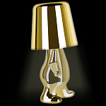 Настольная лампа фигурная золотого цвета с гладким абажуром Высота 19 см Sophia варинант исполнения - 5 | Loft Concept в Волгограде