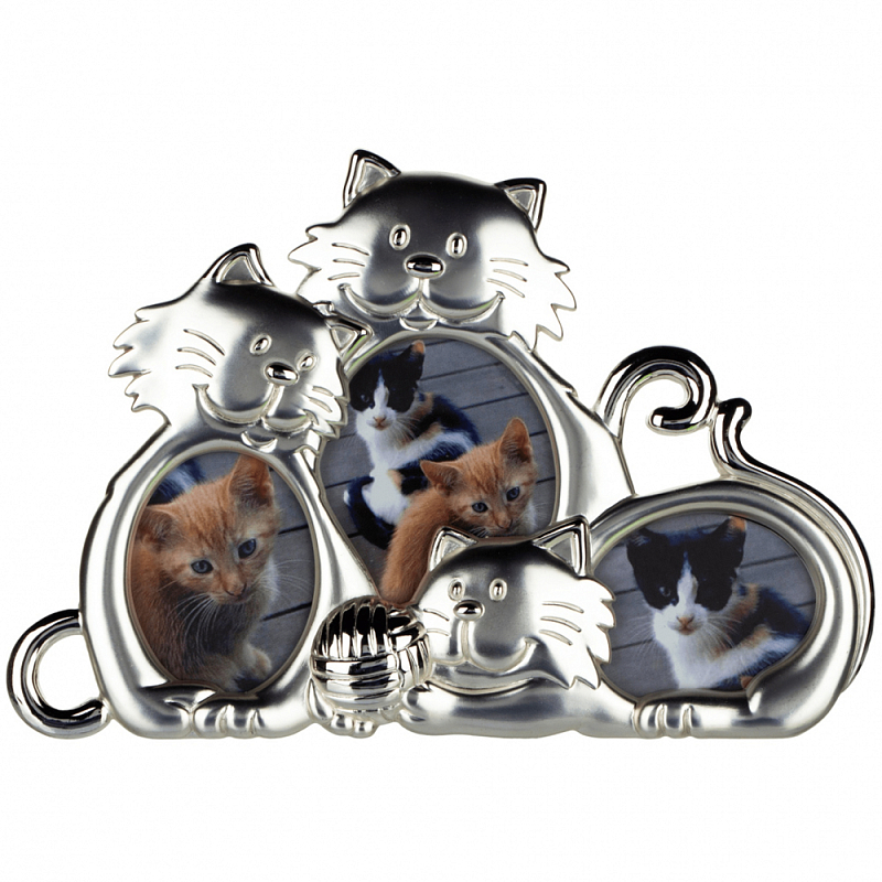 Фоторамка детская Childhood Corner Three cats Серебряный Фоторамка детская Childhood Corner Three cats Серебряный в Волгограде | Loft Concept
