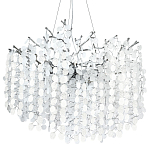 Люстра с круглыми хрустальными подвесками Fairytree Chrome Crystal Branches Chandelier 10 варинант исполнения - 1 | Loft Concept в Волгограде