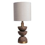 Настольная лампа с белым цилиндрическим абажуром на фигурном основании из полусфер Bewitchment варинант исполнения - 2 | Loft Concept в Волгограде