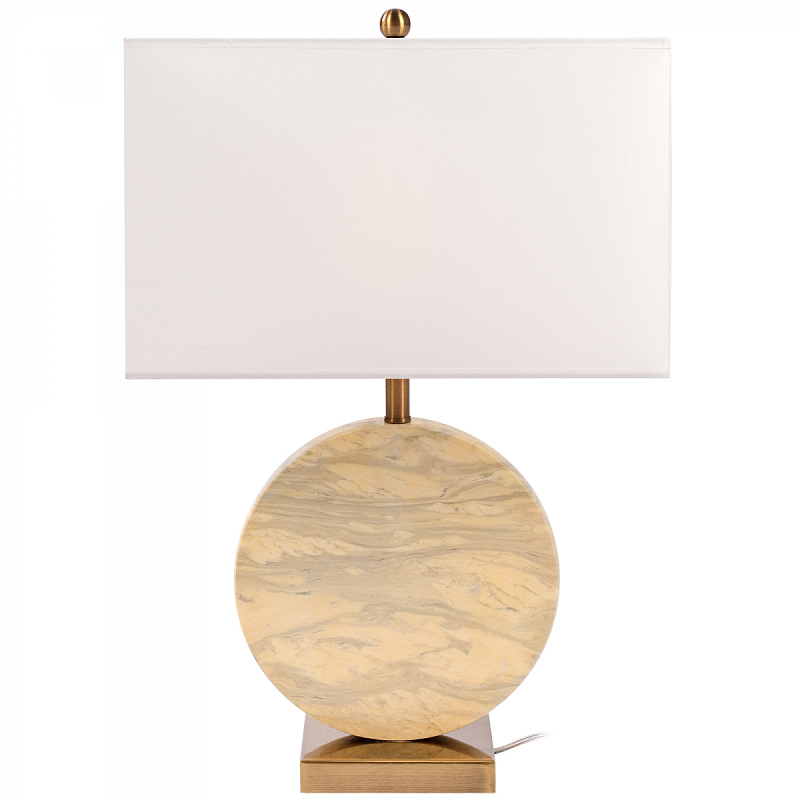 Настольная лампа Lua Grande Table Lamp beige marble Белый Бежево-серый Латунь Настольная лампа Lua Grande Table Lamp beige marble Белый Бежево-серый Латунь в Волгограде | Loft Concept