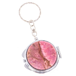 Зеркало брелок складное двухстороннее из натурального камня Родонит Stone Mirrors варинант исполнения - 5 | Loft Concept в Волгограде