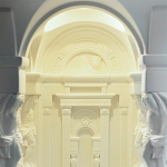 Встраиваемый в стену гипсовый светильник под покраску с колоннами и арками в античном стиле Antiquity Athena варинант исполнения - 11 | Loft Concept в Волгограде