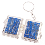 Зеркало брелок складное двухстороннее из натурального камня Лазурит Stone Mirrors варинант исполнения - 2 | Loft Concept в Волгограде