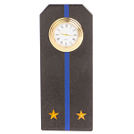 Часы погон подарочные настольные Авиация ВМФ из натурального камня Змеевик Military Clock варинант исполнения - 1 | Loft Concept в Волгограде