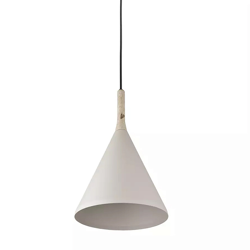 Подвесной светильник с плафоном в форме конуса Opaque Lamp Бежевый Подвесной светильник с плафоном в форме конуса Opaque Lamp Бежевый в Волгограде | Loft Concept