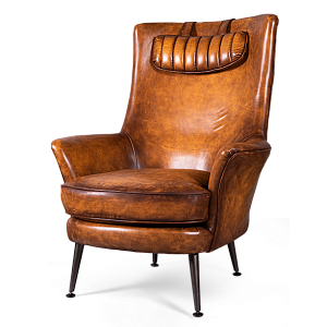 Кресло кожаное Old Town Counsil brown