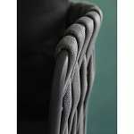 Стул мягкий с декором в виде плетеных лент на спинке и подлокотниках Semicircular Chair Decorated with Ribbons варинант исполнения - 7 | Loft Concept в Волгограде