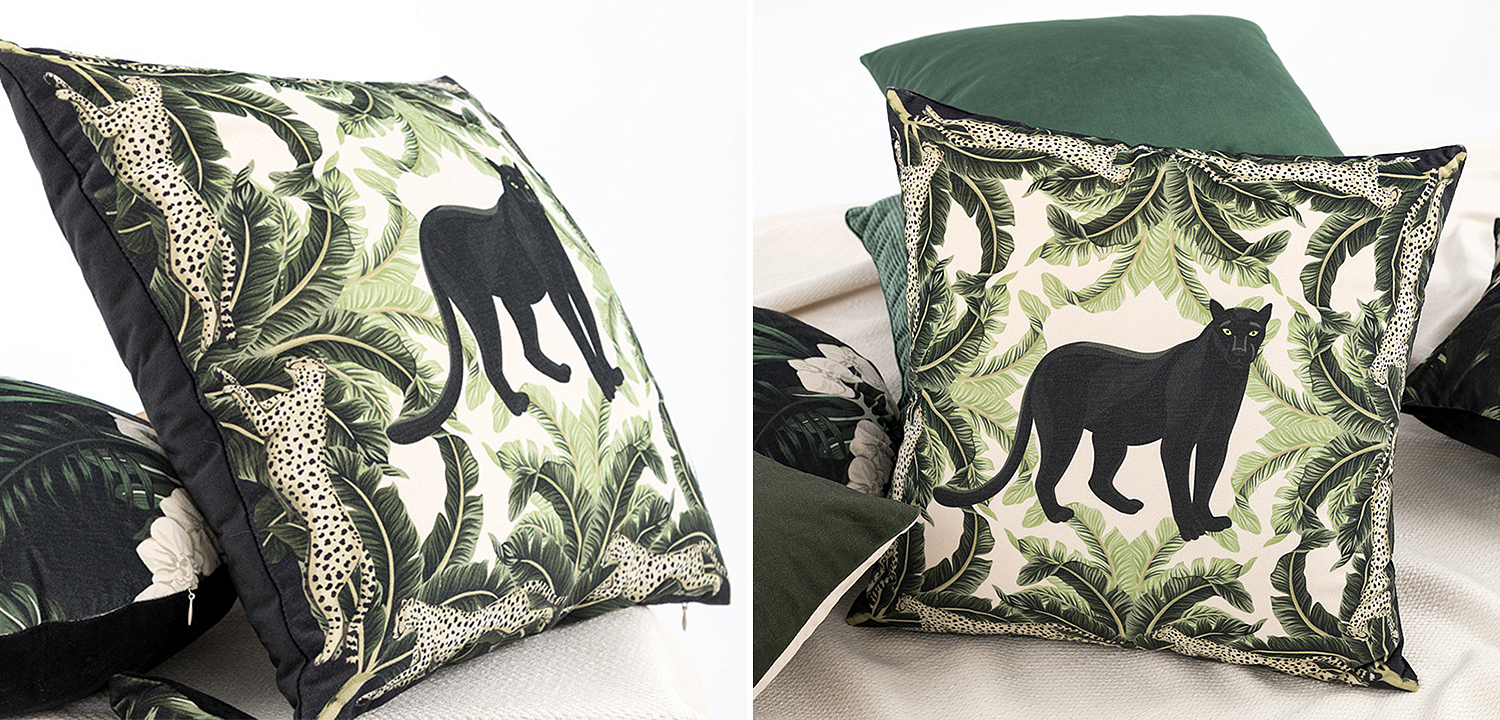 Декоративная подушка Черная Пантера Black Panther Cushion Декоративная подушка Черная Пантера Black Panther Cushion - Loft-Concept в Волгограде