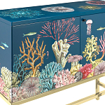 Буфет ручная роспись в морском стиле Cabinet Fondo Marino  варинант исполнения - 4 | Loft Concept в Волгограде