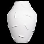 Декоративная ваза белая керамическая с абстрактным объемным декором Molecule Collection варинант исполнения - 1 | Loft Concept в Волгограде