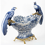 Фарфоровая чаша с птицами Blue and White варинант исполнения - 2 | Loft Concept в Волгограде