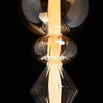 Подвесной светильник с вертикальной композицией из прозрачных и янтарных стеклянных шаров и ромбов Gabriel Scott Luna варинант исполнения - 5 | Loft Concept в Волгограде