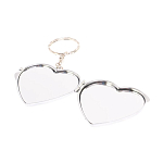 Зеркало брелок складное двухстороннее в форме сердца из натурального камня Оникс Stone Mirrors варинант исполнения - 3 | Loft Concept в Волгограде