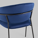 Стул в велюре синего цвета Horizon варинант исполнения - 6 | Loft Concept в Волгограде