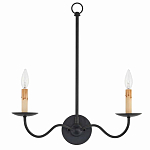 Бра настенное черное с 2-мя лампами Candle Sleeves варинант исполнения - 3 | Loft Concept в Волгограде