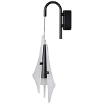 Бра черного цвета с плафоном из рельефного стекла Glass Pod варинант исполнения - 3 | Loft Concept в Волгограде