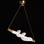 Люстра горизонтальная с волнистым белым плафоном Golden Swirl варинант исполнения - 4 | Loft Concept в Волгограде