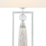 Настольная лампа с прямоугольным тканевым абажуром на белом мраморном основании Silver Threads варинант исполнения - 1 | Loft Concept в Волгограде