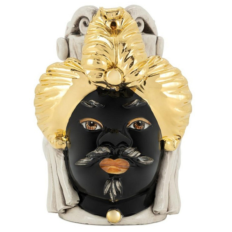 Ваза Vase Moro Man Small Chic Черный Золотой Бежевый Ваза Vase Moro Man Small Chic Черный Золотой Бежевый в Волгограде | Loft Concept