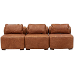 Кожаное модульное кресло коричневое без подлокотников с подушкой Coul Leather Modular Armchair варинант исполнения - 4 | Loft Concept в Волгограде