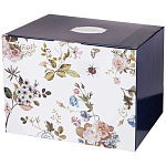 Чайный сервиз из фарфора белый с рисунком цветов на 6 персон 14 предметов Garden Whisper Porcelain Set  варинант исполнения - 4 | Loft Concept в Волгограде