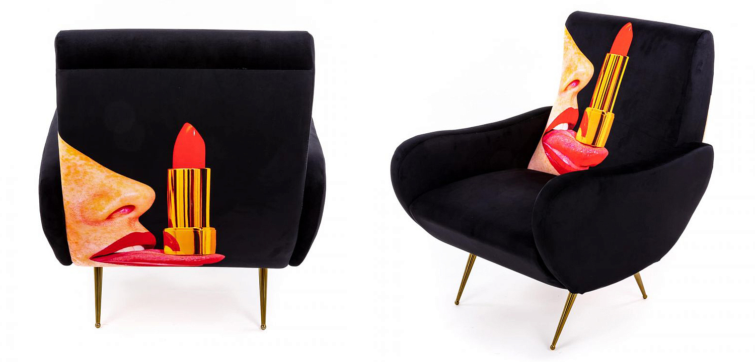 Кресло Seletti Armchair Tongue Black Кресло Seletti Armchair Tongue Black - Loft-Concept в Волгограде