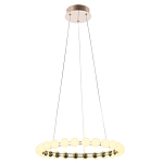 Люстра светодиодная кольцевая с круглыми плафонами белого цвета PEARLS Suspension 48 варинант исполнения - 4 | Loft Concept в Волгограде