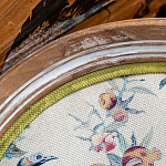 Барный стул из массива бука с изображением птиц и цветов  Beige Green Chinoiserie Garden Chair варинант исполнения - 3 | Loft Concept в Волгограде