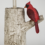 Настольная лампа с тканевым абажуром и основанием в виде птицы на дереве Simurq варинант исполнения - 4 | Loft Concept в Волгограде