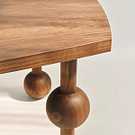 Обеденный стол деревянный с круглыми декоративными элементами на ножках Koko варинант исполнения - 2 | Loft Concept в Волгограде
