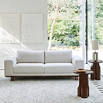 Приставной столик из массива дерева Walnut Triple варинант исполнения - 9 | Loft Concept в Волгограде