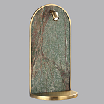 Настенный светильник зеленого цвета с бронзовой рамкой овальной формы с полкой Herbarium  варинант исполнения - 4 | Loft Concept в Волгограде