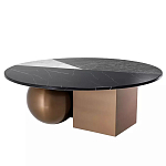 Дизайнерский журнальный стол с круглой столешницей на 3-х геометрических ножках Lehumod варинант исполнения - 5 | Loft Concept в Волгограде