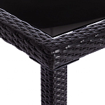 Обеденный комплект из искуственного ротанга Vintara черный варинант исполнения - 9 | Loft Concept в Волгограде