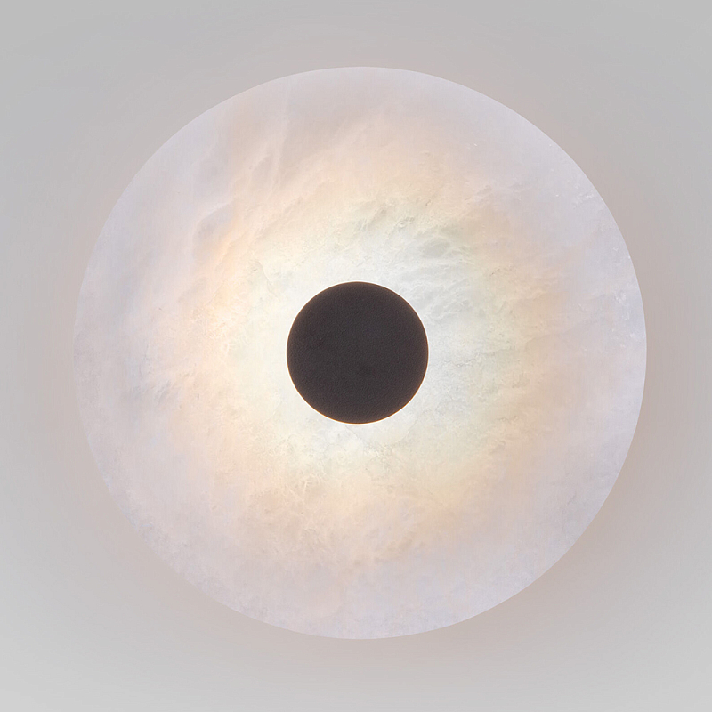 Бра светодиодный с мраморным рассеивателем черный  Черный Белый Мрамор Bianco в Волгограде | Loft Concept 