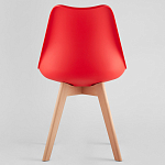 Стул с основой из пластика и мягким сиденьем Arvika Red варинант исполнения - 4 | Loft Concept в Волгограде