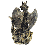 Декоративная статуэтка Дракон и стеклянное яйцо Dragon and Glass Egg Gold Black варинант исполнения - 3 | Loft Concept в Волгограде