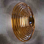 Бра с рельефным круглым плафоном янтарного цвета Savio Glass Disc Light варинант исполнения - 1 | Loft Concept в Волгограде