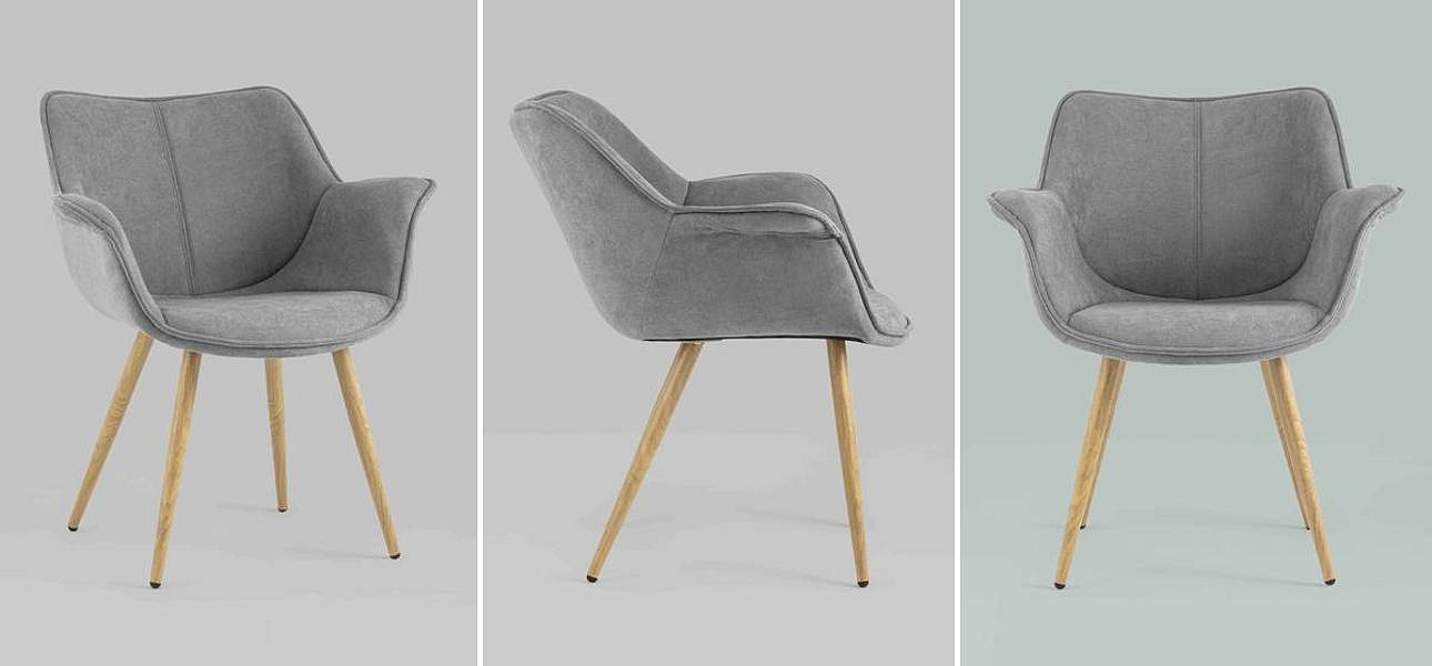 Стул Mason Chair Серый Ножки светлое дерево Стул Mason Chair Серый Ножки светлое дерево - Loft-Concept в Волгограде