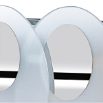 Бра с тремя круглыми матовыми стеклянными дисками и зеркальными вставками Lunaria  варинант исполнения - 2 | Loft Concept в Волгограде